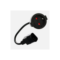 Кабель-переходник VCOM UPS - розетка/IE-320 C14 to Socket Type-F, 3Gx0,75mm2, VDE CE002-CU0.75-0.15M