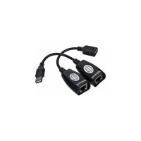 Адаптер-удлинитель Telecom USB-AM/AF - RJ45, по витой паре, до 45m TU824