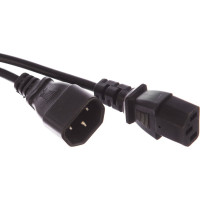 Кабель монитор-компьютер Telecom /UPS-устройство/220V IEC-320-C13/C14, 1,8м TP020-1.8-BK