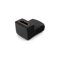 Угловой переходник Cablexpert HDMI-HDMI, 19F/19F, золотые разъемы, пакет/блистер A-HDMI-FFL