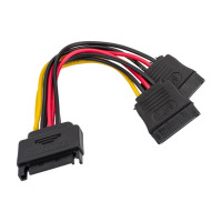 Кабель питания Cablexpert SATA 15pin /2x15pin, на 2 SATA устройства, 15см CC-SATAM2F-01