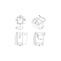 Мойка ALVEUS BASIC 10 NAT-90 380х440 мм, 1X в комплекте с сифоном 1102384 1082195