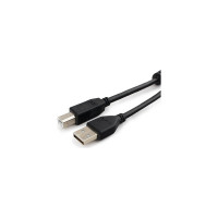 Кабель Cablexpert USB 2.0 Pro AM/BM, 1.8 м, экранированный, 2 ферритовых кольца, черный, пакет, CCF2-USB2-AMBM-6
