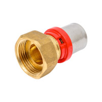 Муфта пресс-В TIEMME с накидной гайкой, плоская прокладка, 20x3/4" 1650062