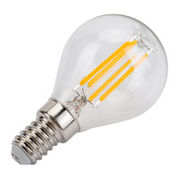 Светодиодная лампа General Lighting Systems Филамент прозрачный E14 7Вт 230В 490Лм 2700К Теплый белый свет Шар GLDEN-G45S-7-230-E14-2700 647800