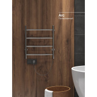 Полотенцесушитель INDIGO Arc electro 50/50, (скр.монтаж, унив.подкл.R/L, полиров.) LCAE50-50R