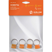 Червячные усиленные хомуты Airline 10-16/9.7 мм W1 оцинк., комплект 4 шт AHC-SK-04