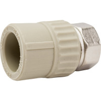 Муфта комбинированная с накидной гайкой VALFEX PP-R серая, 20 мм х1/2" 10139020Г 127-0377