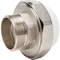 Муфта комбинированная разъемная с наружной резьбой VALFEX PP-R белая, 63 мм х2" 10156050 127-0231