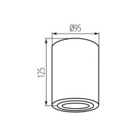 Накладной точечный светильник KANLUX BORD DLP-50-B 22552