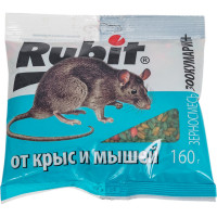 Зерновая смесь от грызунов Rubit зоокумарин+ 160 г 24985