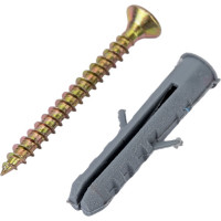 Набор крепления плинтусов VIPкрепеж 6/30 дюбель с усами 30шт/30шт 23002 VIP