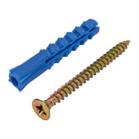 Набор крепления плинтусов VIPкрепеж 10/60 дюбель ежик 2шт/2шт 13018 VIP