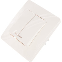 2-клавишный выключатель Systeme Electric BLANCA с подсветкой 10А, 250B, МОЛОЧНЫЙ BLNVS010512
