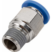 Фитинг цанговый прямой с наружной резьбой 1/4M для трубки диаметром 10 мм SHPI PC 10-R02