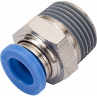 Фитинг цанговый прямой с наружной резьбой 3/8M для трубки диаметром 8 мм SHPI PC 08-R03