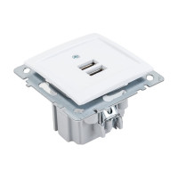 Механизм розетки NILSON USB TOURAN-ALEGRA-THOR, белый 24110481