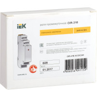 Промежуточное реле IEK OIR 3 контакта 16А, 24В, AC/DC OIR-316-ACDC24V