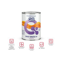 ПРЕСТИЖ ГРУНТ- ЭМАЛЬ ПО РЖАВЧИНЕ FORMULA Q8 КРАСНО-КОРИЧНЕВАЯ 0,9 КГ 52035