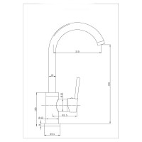 Кухонный Смеситель EMAR ECB - 3004 PVD dark