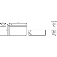 Аккумулятор для ИБП WBR HR1224W F2 12В 6,6 Ач УТ-00000255
