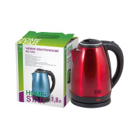 Чайник HomeStar HS-1010 1.8 л, стальной, красный 00 3014