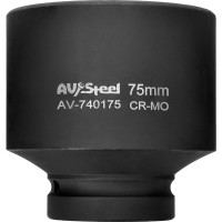 Головка ударная шестигранная удлиненная (75 мм; 1DR) AV Steel AV-740175