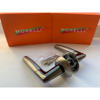 Дверная ручка MORELLI "Пиза", цвет-бел. никель/черн. никель 9010557