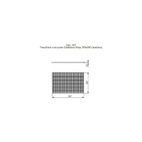 Решетка Gidrolica 590х390х20 мм, стальная, ячеистая, оцинкованная 301