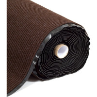 Коврик-дорожка SUNSTEP влаговпитывающий, Ребристый, 1,2х12 м, коричневый 35-142