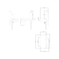 Смеситель Lemark Solo с гигиеническим душем, настенный LM7168CW