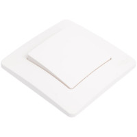 1-клавишный выключатель Systeme Electric BLANCA скрытой установки, 6А, 250B, молочный BLNVS006102