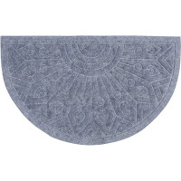 Полипропиленовый коврик SUNSTEP 45х75 см, полуовал, серый 49-104