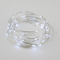 Светодиодная гирлянда Uniel ULD-S0500-050/SCB/2AA WHITE, IP20, DEW UL-00007184