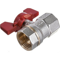 Кран шаровой RTP латунный, вн/вн., PN 25, ручка бабочка, G 1/2 34881