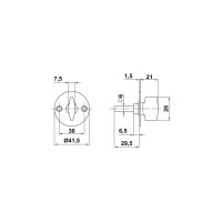 Ручка к задвижке Amig 126, антик 1-42 A