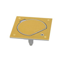 Влагостойкая основа с розеткой Simon, IP66 2PE Schuko К45 RJ45 5e UTP с замком латунь KSE15USEC-23-71