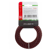 Леска для триммера (2.4 мм; витой квадрат; 15 м) COFRA LTC-2.4SQT-15