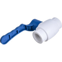 Кран шаровой Blue Ocean (шар - пластик ABS) рычаг, полипропиленовый для ХВС - 25 PPRF/BV/PPR/CW(W)-25