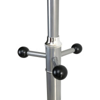 Вешалка-стойка BRABIX CR-855 металл, 4+3 крючка, цвет серебристый 606434
