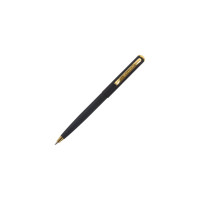 Подарочная шариковая ручка BRAUBERG Maestro синяя, черный корпус с золотистым, линия 0.5 мм 143470