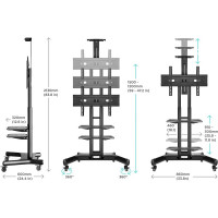 Кронштейн стойка для телевизора 40-70 ONKRON Black TS1552