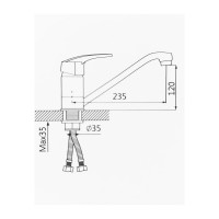 Смеситель для кухни OUTE T0603B
