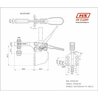 Зажим с горизонтальной рукоятью HS CLAMP HS-225-DSM