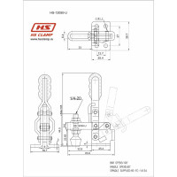 Зажим с вертикальной рукоятью HS CLAMP HS-12050-U