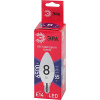 Светодиодная лампа ЭРА LED B35-8W-865-E14, R, свеча, 8Вт, E14, холодный Б0045341
