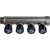 Коллектор СТМ 4 выхода, вентиль, наружная резьба, 3/4х1/2 C4MV3412N