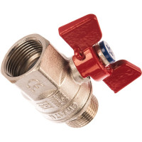 Шаровой кран IVANCI Superior, ручка-бабочка, внутренняя/наружная резьба 3/4" IVC.100218.N.04