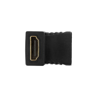 Угловой переходник Cablexpert HDMI-HDMI, 19F/19F, золотые разъемы, пакет/блистер A-HDMI-FFL