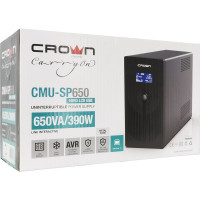 Источник бесперебойного питания CROWN CMU-SP650EURO LCD USB CM000001870